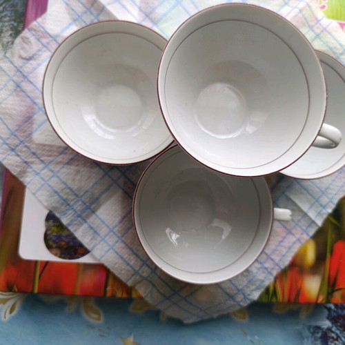 Porcelain tea cups Kahla used, set of 4, 180 ml