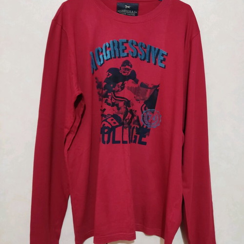 Long-sleeve shirt men's L almost unused like new red