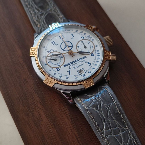 Poljot Mercedes mechanical vintage chronograph watch like new