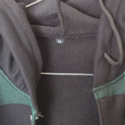 Abrand Jeans men's checkered fleece jacket, XL, black and green