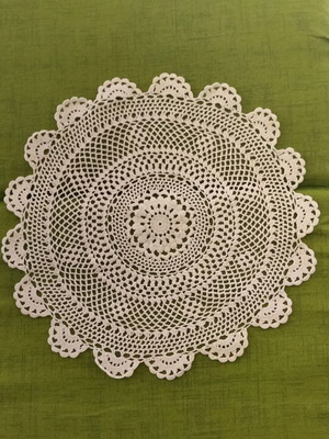 Set of 2 Handmade Crochet Doilies like new, vintage style