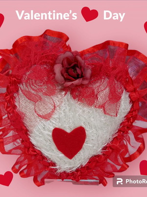 Valentine's Day handmade fabric heart new