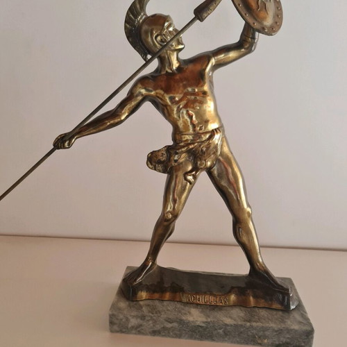 Table decorative metal statue of Achilles like new, 45 cm