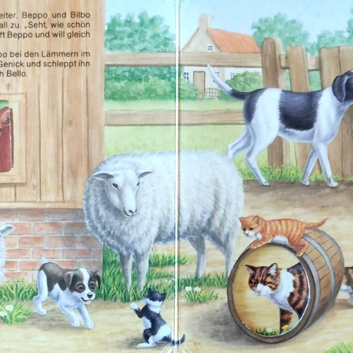 Verspielte Hundekinder illustrated German children's book