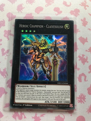 Yugioh καρτα Heroic Champion Claivesolish Ultra Rare 1st edition καινούργιο