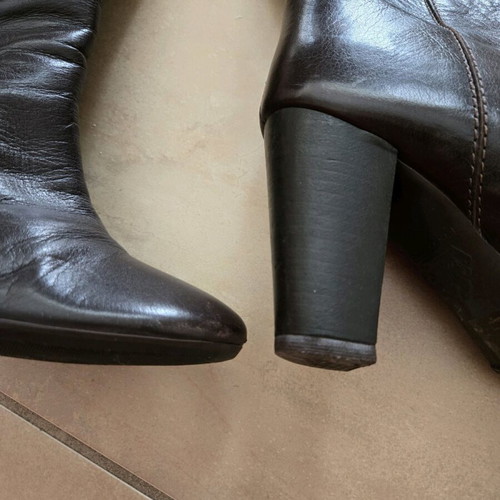 Fornarina tall leather boots used, brown, size 37
