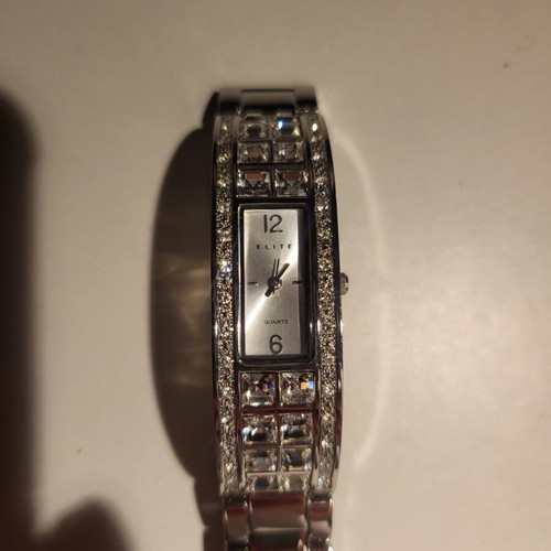 Elite women's watch like new with decorative stones