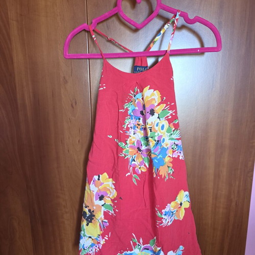 Polo Ralph Lauren Girls' Red Floral Dress size 3 years like new