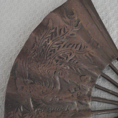 Vintage bronze hanging fan used
