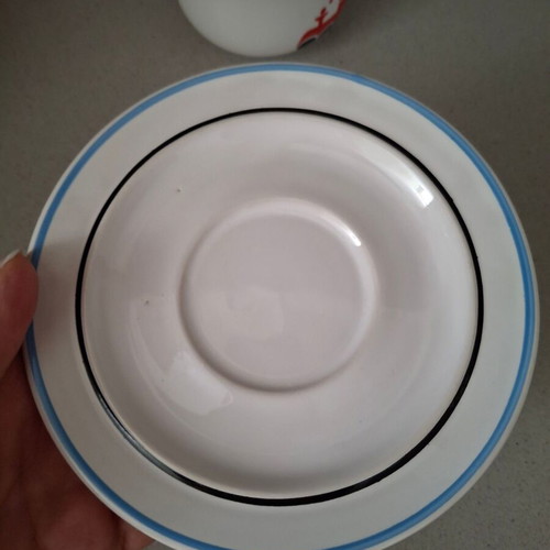 Coffee cup with saucer vintage, used