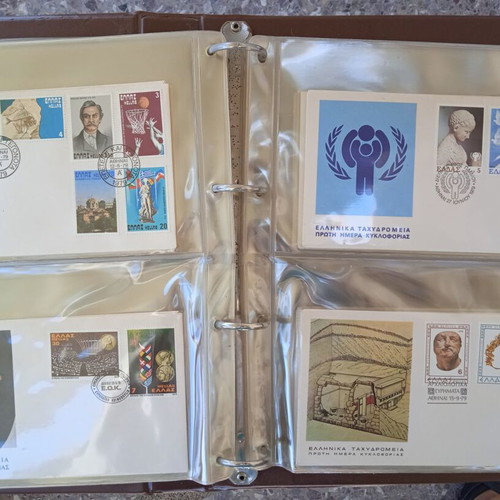 Greek Stamps New, 60 First Day Covers 1976-1980