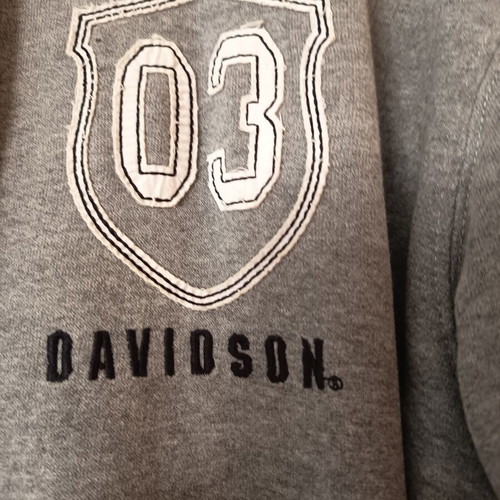 Harley Davidson grey zip-up hoodie XL, authentic