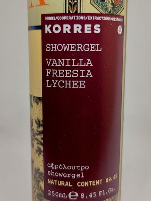 Korres Showergel Vanilla Freesia Lychee 250ml new shower gel