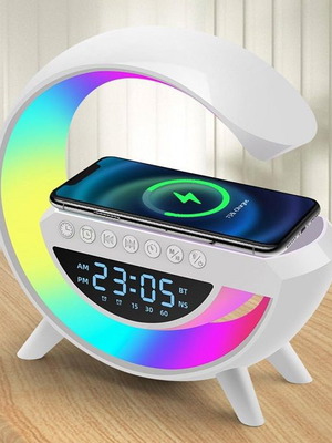 Bluetooth wireless speaker with charger and LED lighting, new
