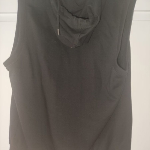 Bershka men's sleeveless hoodie jacket, black, size M