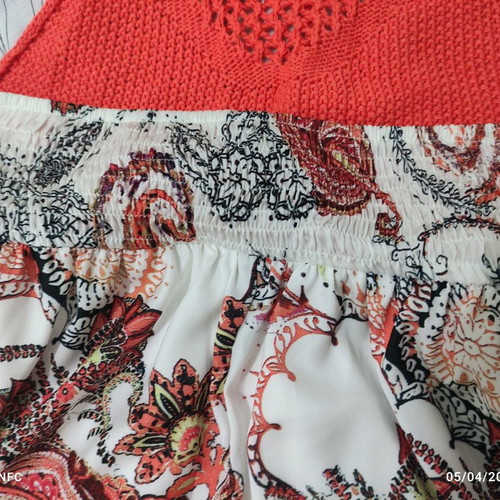 Hype long dress like new, summer style with knitted top and paisley pattern