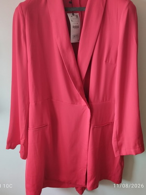 Zara satin jumpsuit romper in deep red, new