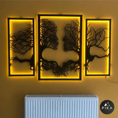 Metal composition new, 3 pieces, dimensions 30x60-50x70-30x60