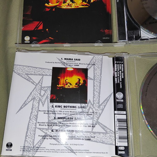 Metallica Mama Said 2-CD single set used, 1996 Vertigo