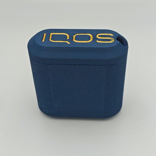 3D Printed Portable Ashtray Case for IQOS Buds new, blue