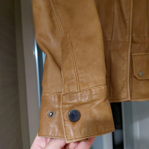 Zara leather jacket camel M used