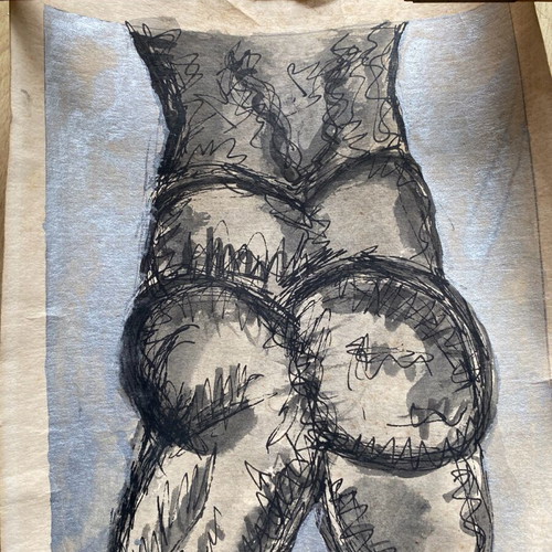 Mixed media painting used