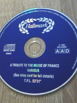 A Tribute to the Music of France CD used, disc and covers only