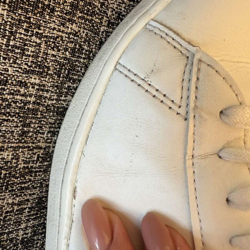 Lacoste sneakers size 38 used, leather, white