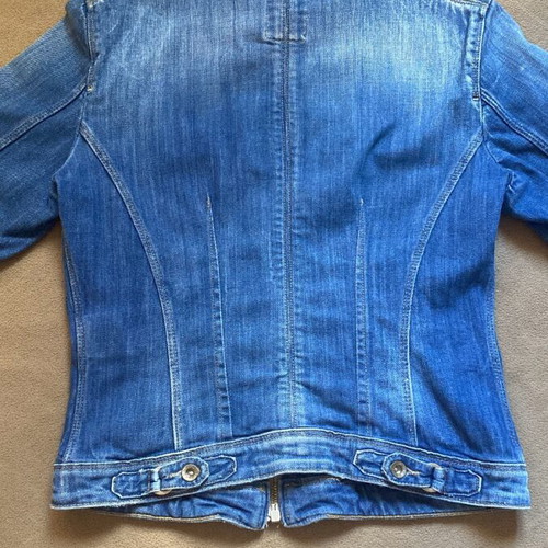 Salsa Life Zip Up Denim Jacket like new, blue, size medium fits small
