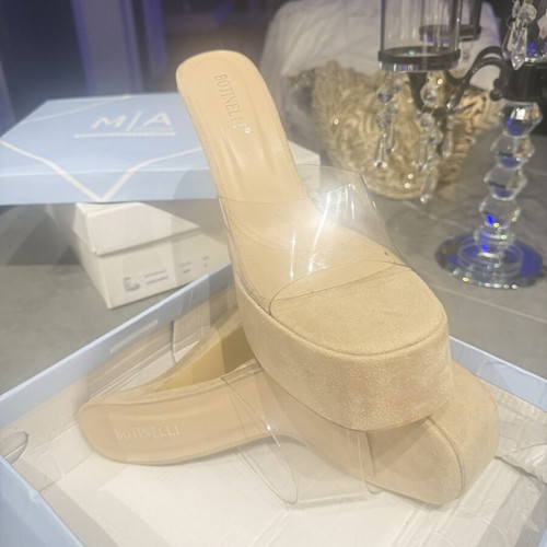 Platform mules size 40 new beige by Mia