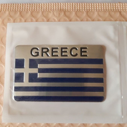 Aluminum Greece flag sticker new, waterproof and fade resistant