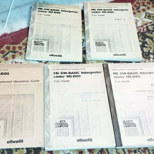 GW-BASIC Interpreter MS-DOS Olivetti manuals used, collector's set
