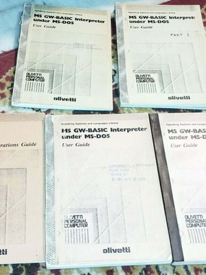 GW-BASIC Interpreter MS-DOS Olivetti manuals used, collector's set