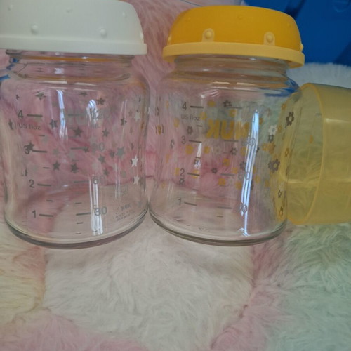 NUK First Choice Plus glass baby bottles pack of 2, 0-6 months, 120ml like new