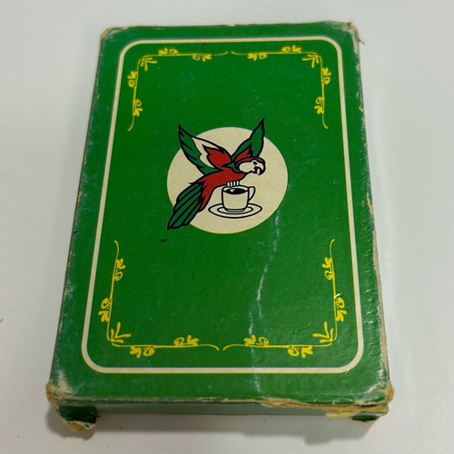 Vintage Papagalos Loumidis Coffee Playing Cards used, 52 cards, no Joker
