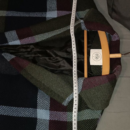 BSB women's long checkered coat used