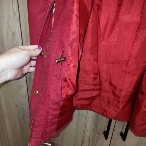Marks & Spencer Classic vintage lightweight parka red size 16 L used