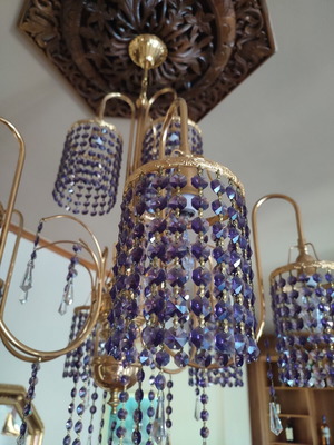 Ceiling chandelier crystal like new