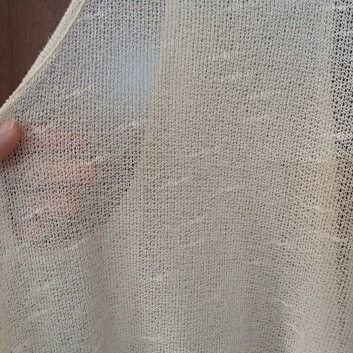 Summer blouse used, semi-transparent long with longer back