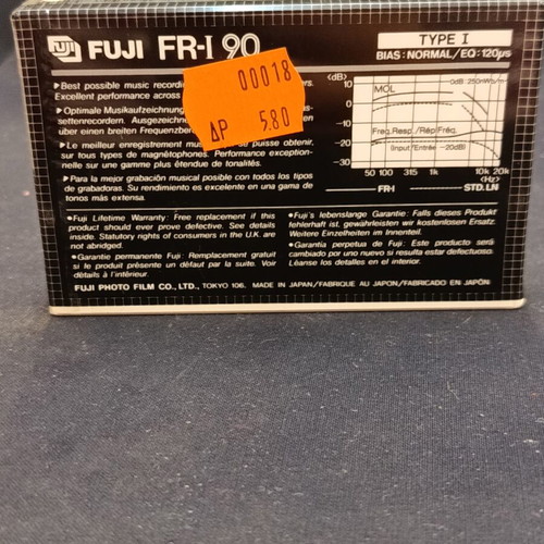 Fuji FR-I 90 audio cassette sealed, type I