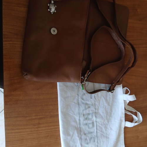 Carpisa leather shoulder bag new, brown