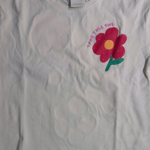 Zara summer set used for 6 years old, white multicolor