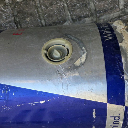Red Bull Refrigerator used, can-shaped cooler with drain tap