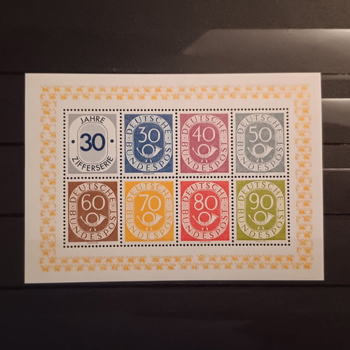 German unsealed stamp series 1982, 2 sheets