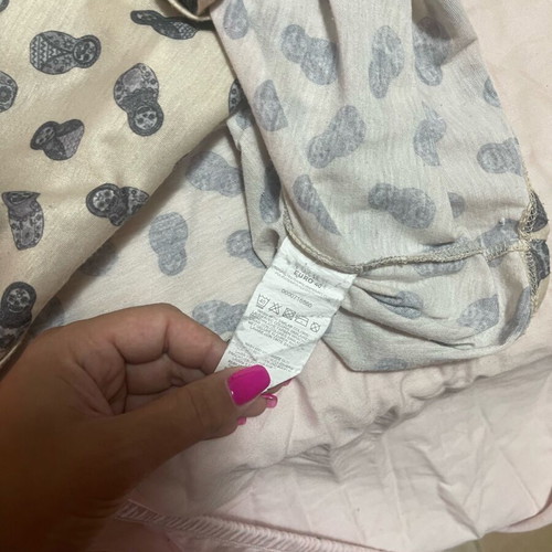 Beige short-sleeve blouse used