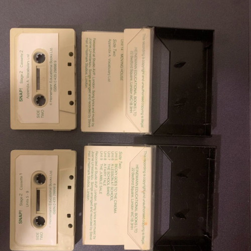Snap! Stage 2 cassette set used, Heinemann English course