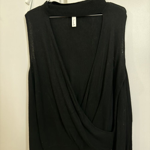 Souvenir backless knitted top like new, black, size S
