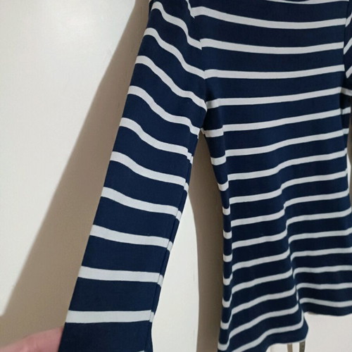 Zara striped blouse like new, blue and white with 3/4 sleeve