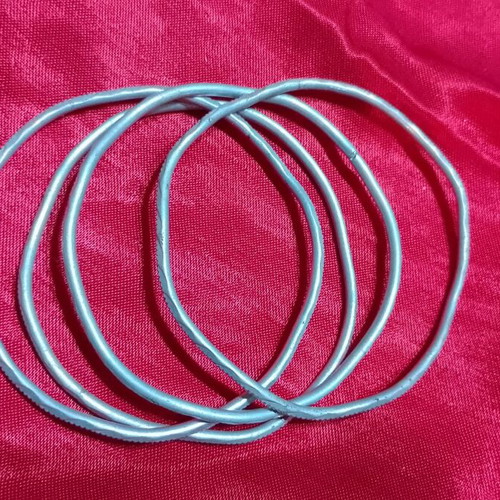 Silver bangles used, set of 4 with engraved detail