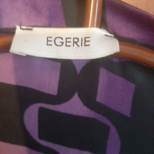 Purple French blouse dress like new with pop art designs one size